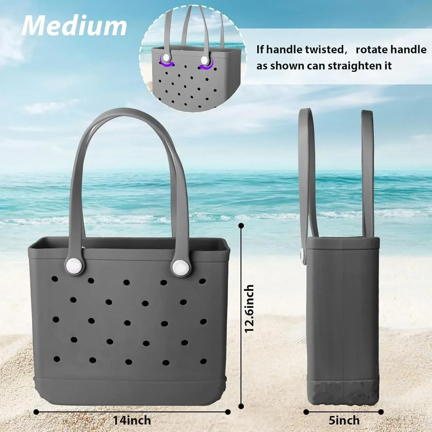 

Beach bag Going out mommy Bag Rubber Beach Bag For Men & Women Large Capacity Travel Bag Beach Tote Bag For The Beach Boat Pool