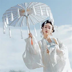 Tassel Umbrella Performance  Ancient Hanfu Photography Props Dance Craft Umbrella Decoration for Women Paraguas  Umbrella Clear