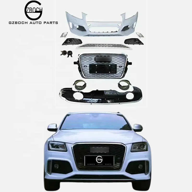 

In stock Front bumpers For 2013-2017 Audis Q5 upgrade RSQ5 bodykit Car bumpers Grille body kits rear Diffuser