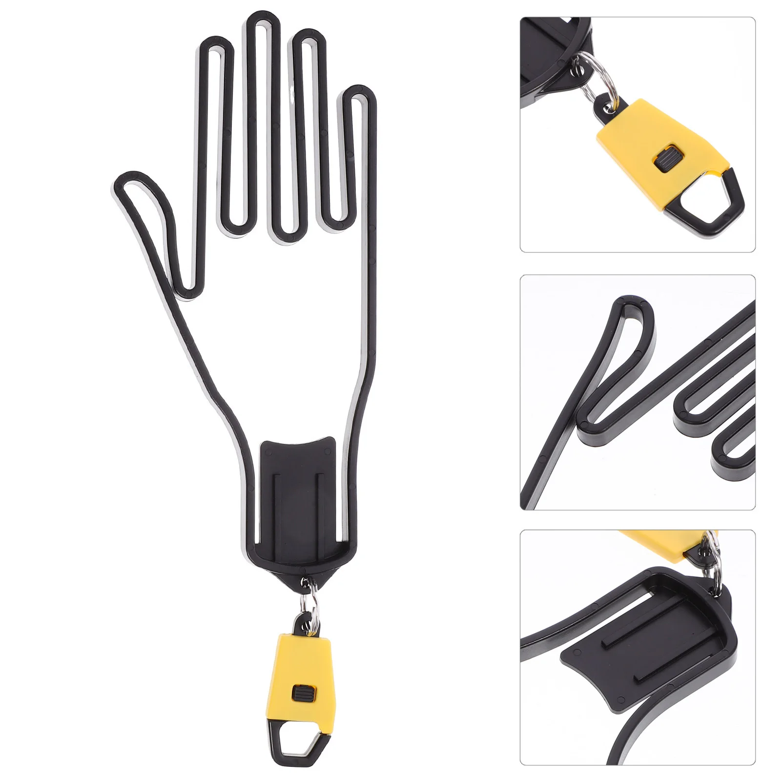 Gloves Racks Hand Shape Holder Yellow Color Stand Out Golf Bag Quick Storage Easy Hanging Portable Support Golf Glove Holder
