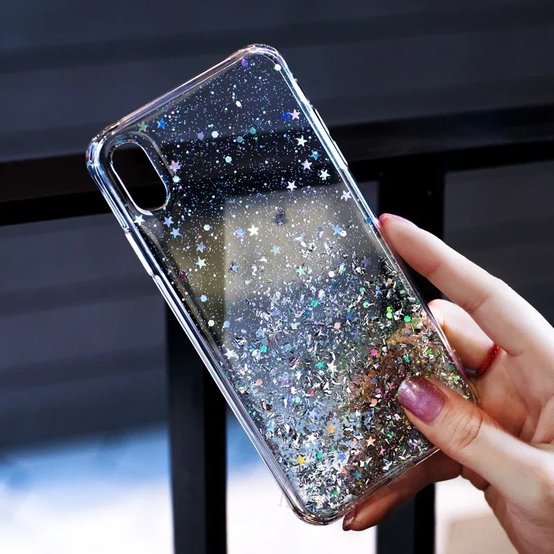 Glitter Luxury Soft Phone Case For Huawei P20 P30 P40 P50 Lite Pro For Huawei Honor10 20 30 50 V10 Lite Pro TPU Back Cover Case