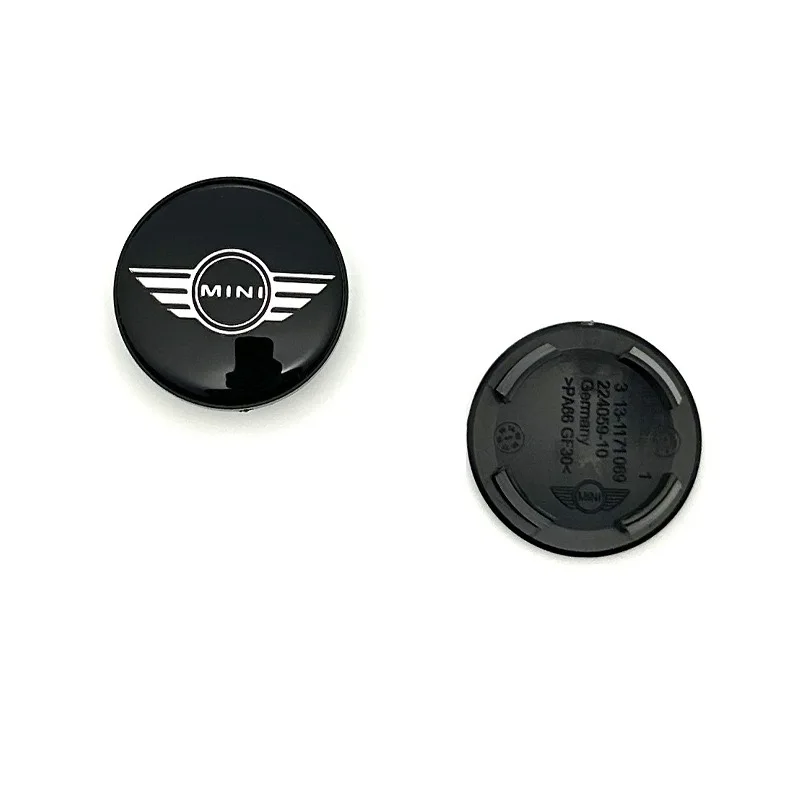 4 pièces, enjoliveurs de moyeu de roue de voiture noirs de 54 mm pour MINI Cooper S JCW One R56 R60 F54 F55 F56 F60 Clubman Countryman