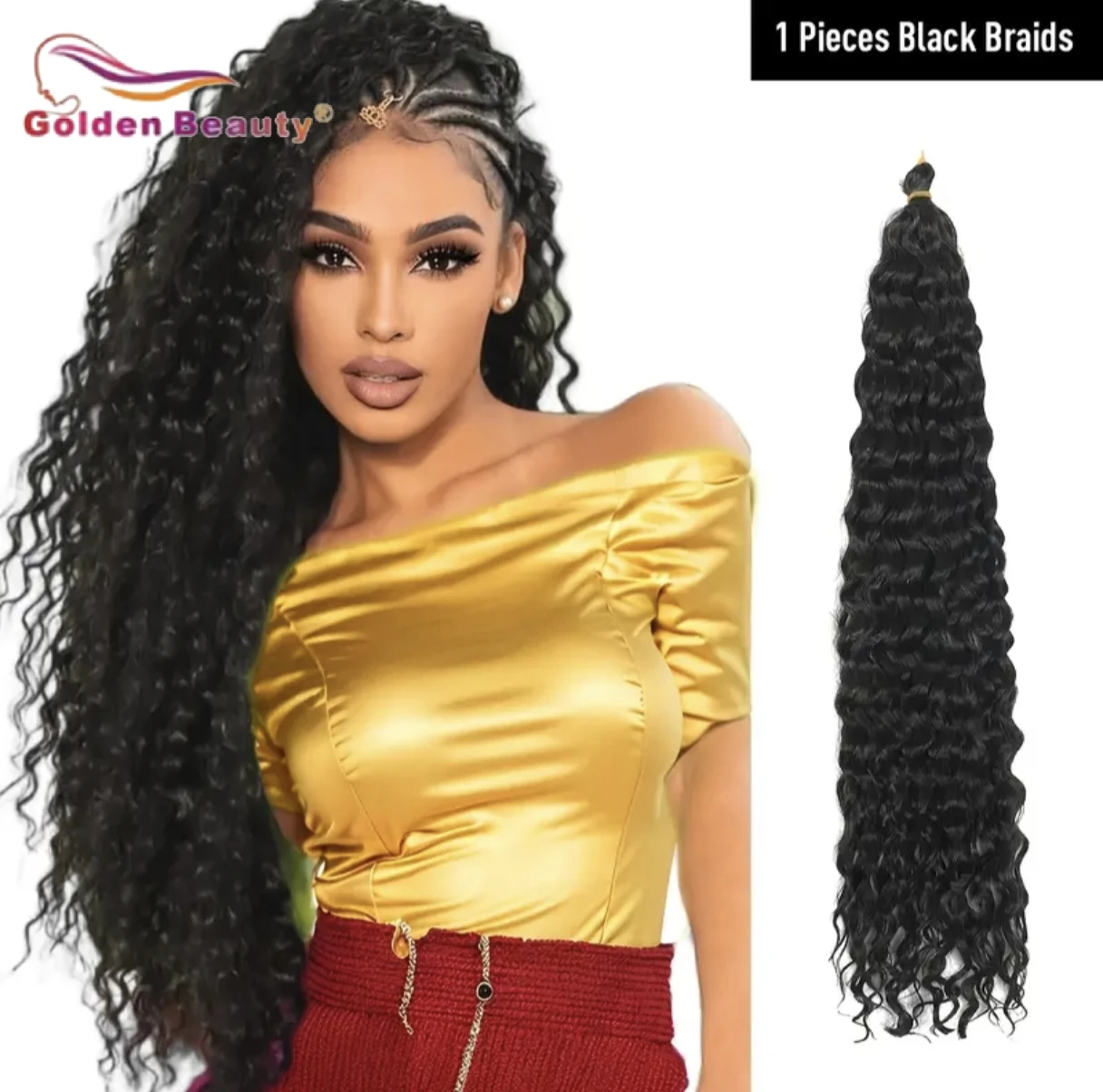 Ariel Curl Hair Water Wave Twist Crochet Hair – 30 Inch Synthetic Braiding Hair Extensions Afro Curls Ombre Blonde Deep Wave