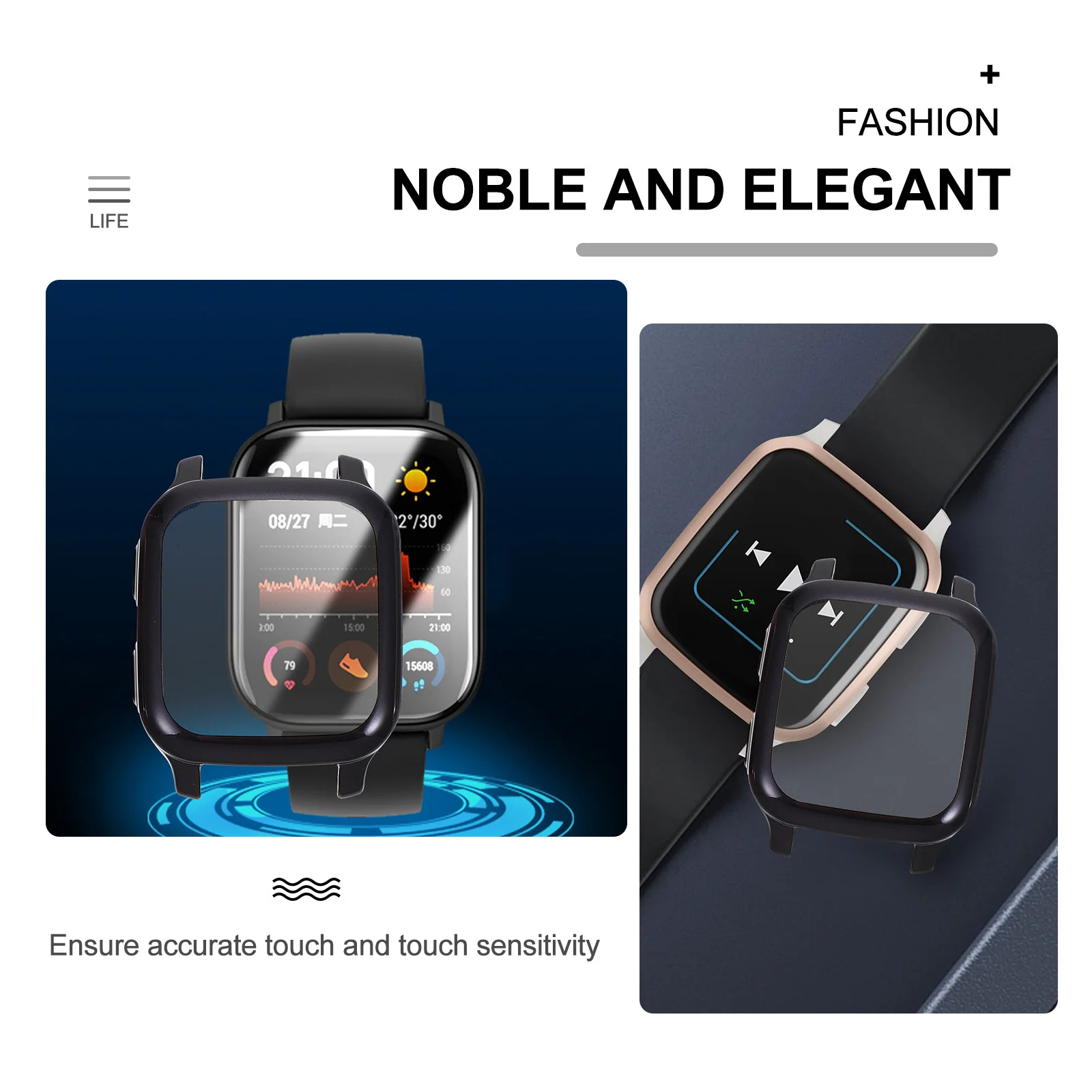 

3 шт. защитные чехлы для часов, прочный чехол из ТПУ, защитные колпачки для умных часов, противоударные аксессуары с защитой от падения