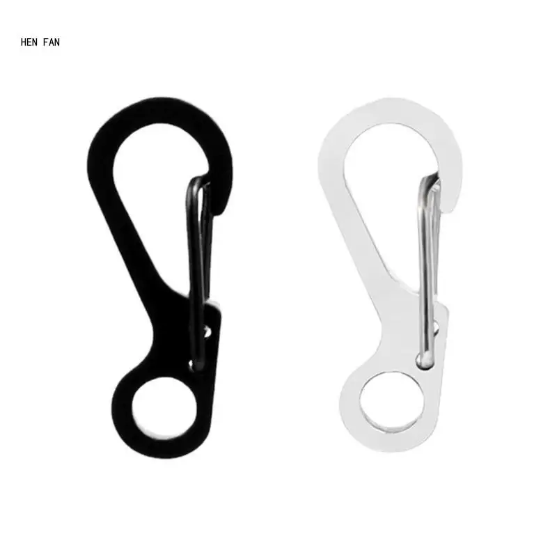 

10Pcs Stainless Steels Keychain Carabiner Clasp Small Carabiner Clip for Camping M89D