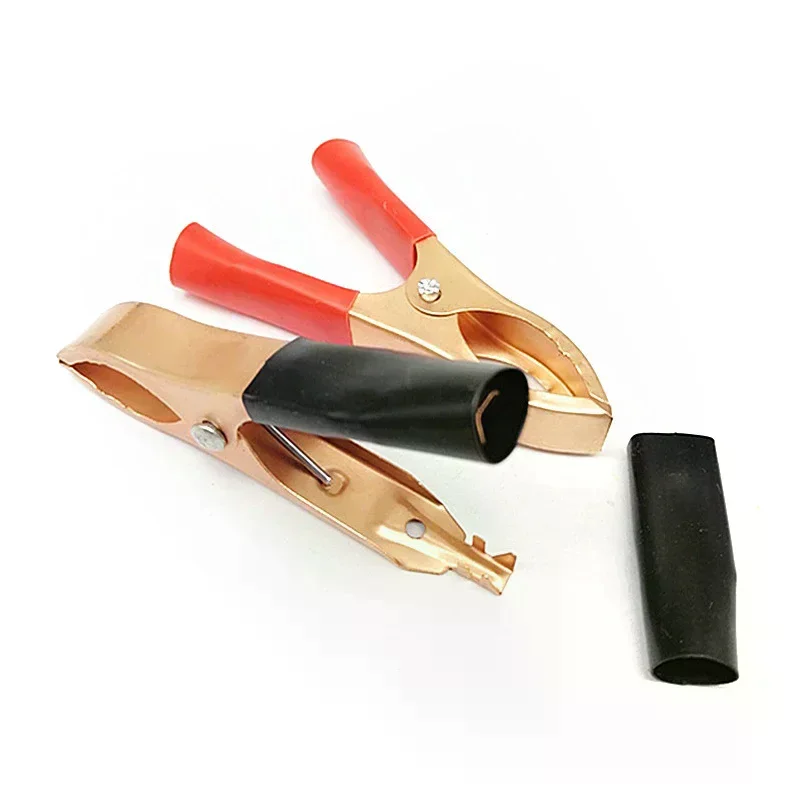 

2 шт., 30 А, красный + черный крокодил, автомобильный караван, фургон, зажимы для тестовых проводов аккумулятора, лучшая акция, зажимы типа «крокодил», разъем питания