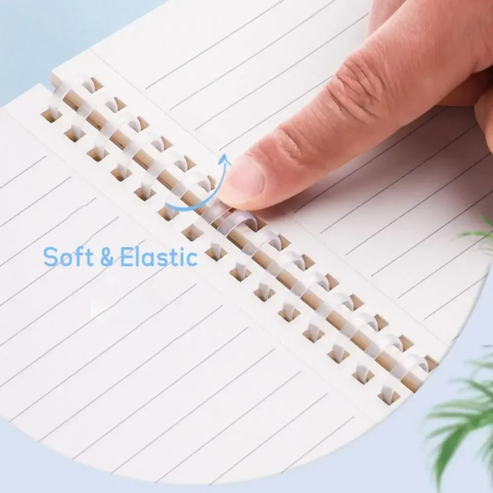 60Sheets/Book A5 Spiral Notebooks Perforated Pages Horizontal Line Inner Pages Diary Book Color Hand Account Book Students
