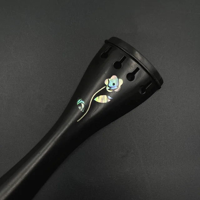 Ebony 4/4 violin Tailpieces Fiddle tail piece Carved inlay shell violin Tailpiece violin accessories parts fittings