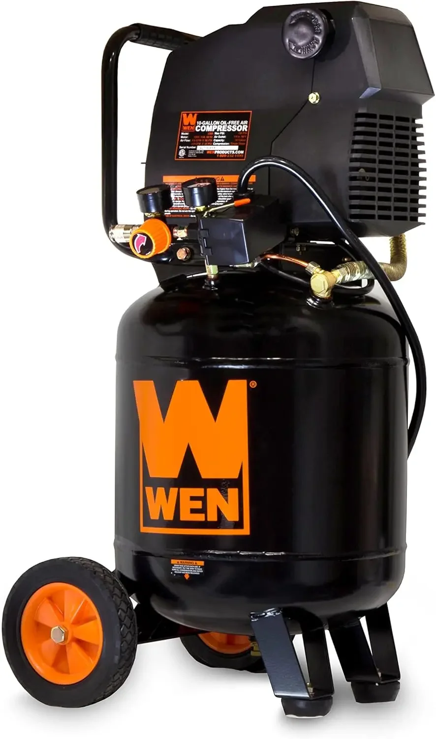 2289T 10 Gal Oil-Free Vertical Electric Air Compressor Portable Heavy D uty for Workshop Garage