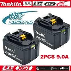 Makita-batería recargable de iones de litio, cargador para BL1860B, BL1850, BL1830, BL1815, LXT400, 18V, 9AH, 9000mAh, nuevo