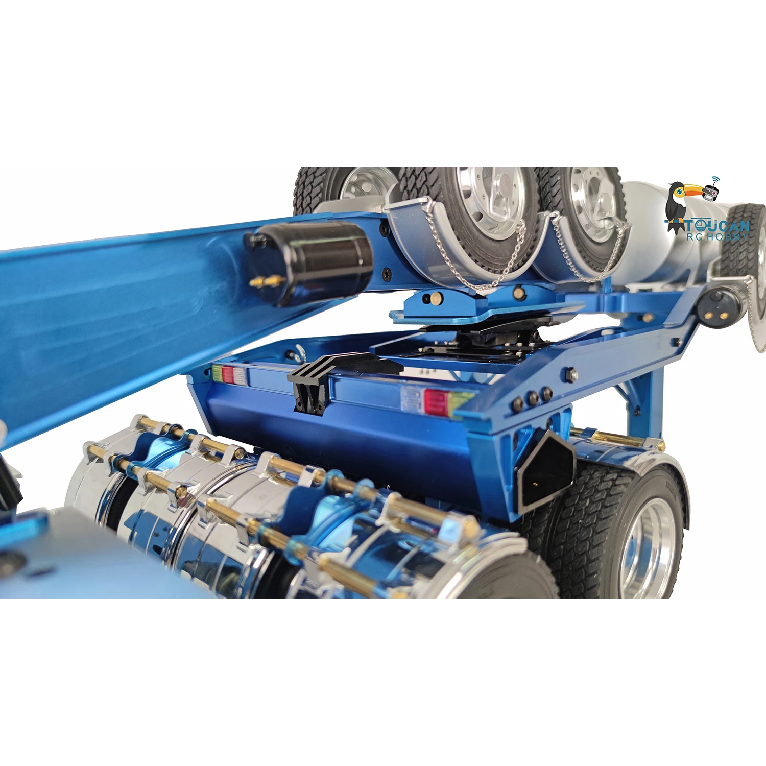 US Stock 1.5M Metal Drake Trailer JDMODEL for 1/14 TAMIYA RC Tractor Truck DIY Customization Car Model Accessory TH17221