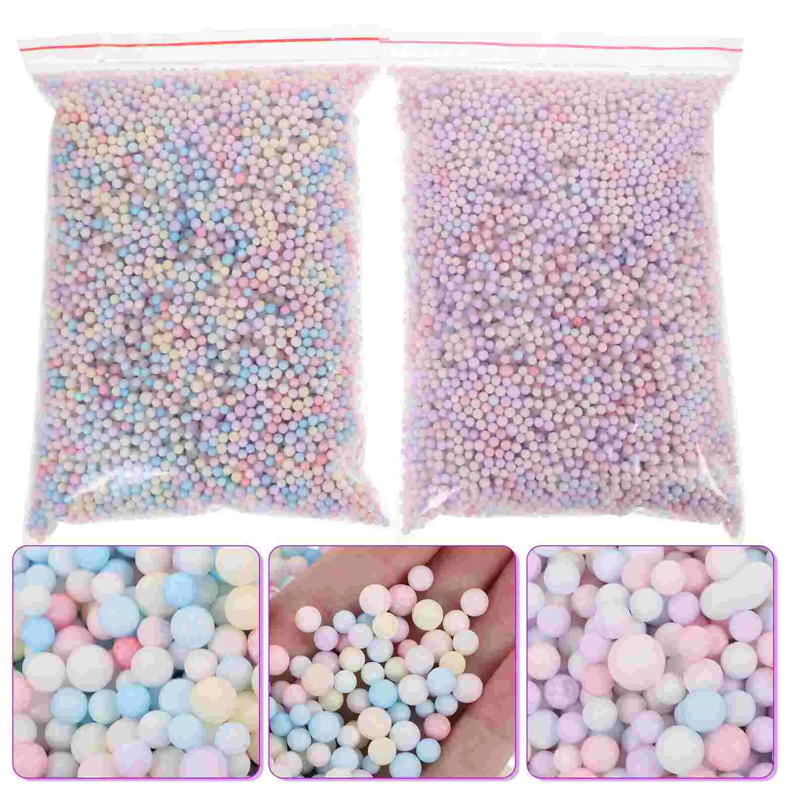 2 Packages 4 6MM Colored Foam Balls Filling Gift Boxes Bulk Decor Accessories Craft Materials Kids Party Home Decoration