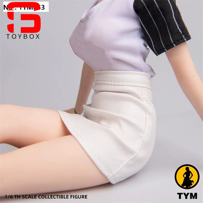 TYM053 1/6 ทหารหญิงเซ็กซี่ห่อสะโพกกระโปรงหนังสั้นสําหรับตุ๊กตารูปตุ๊กตา 12 นิ้ว