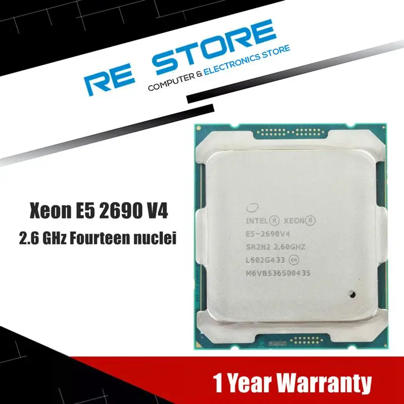 Go! Used Intel Xeon E5 2690 V4 processor 2.6GHz Fourteen nuclei 35M 135W 14nm LGA 2011-3 CPU