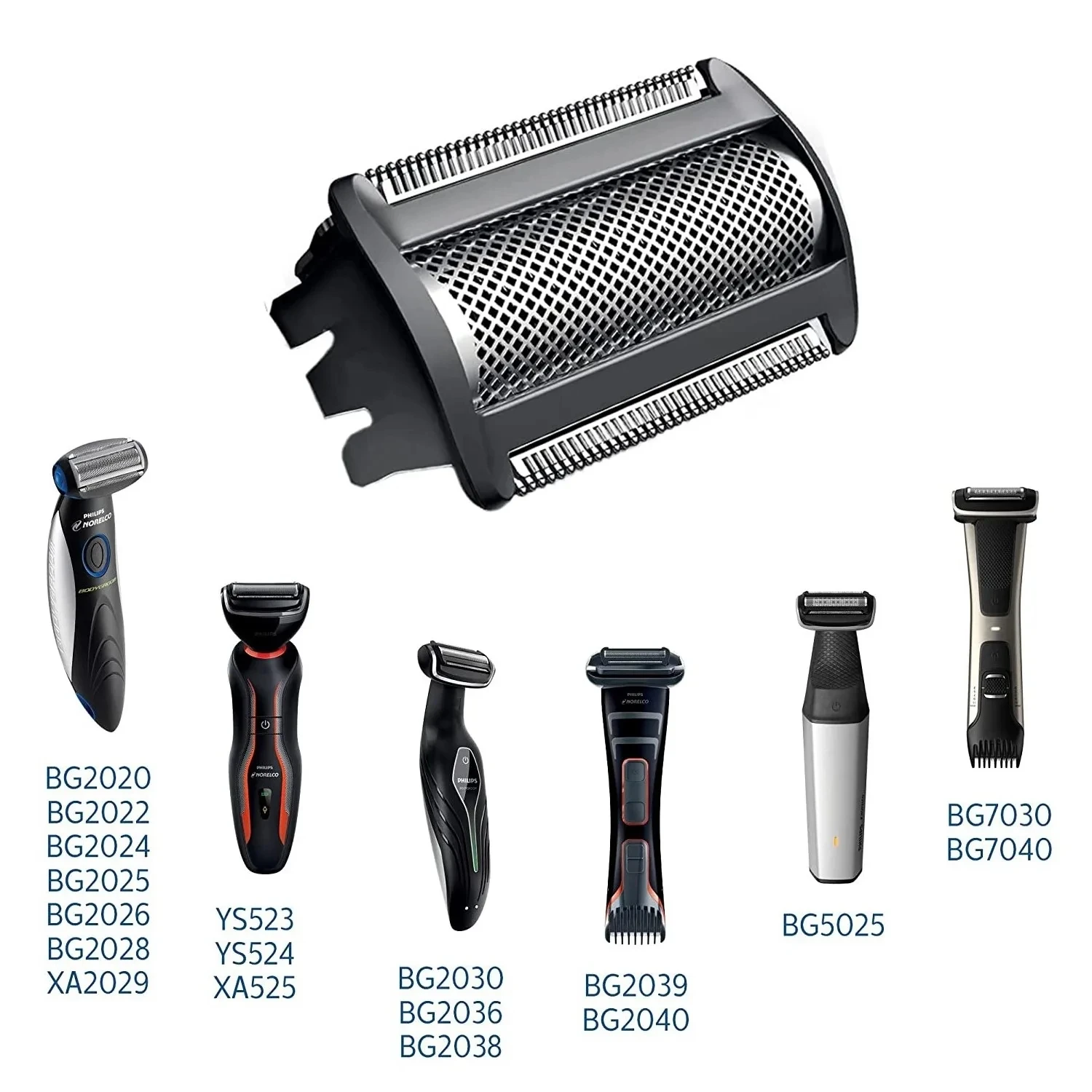 High Quality BG2000 Replacement Head Compatible with Philips BG7030 BG7040 BG2029 BG2030 BG2040 BG2039 BG2024 Beard Trimmer