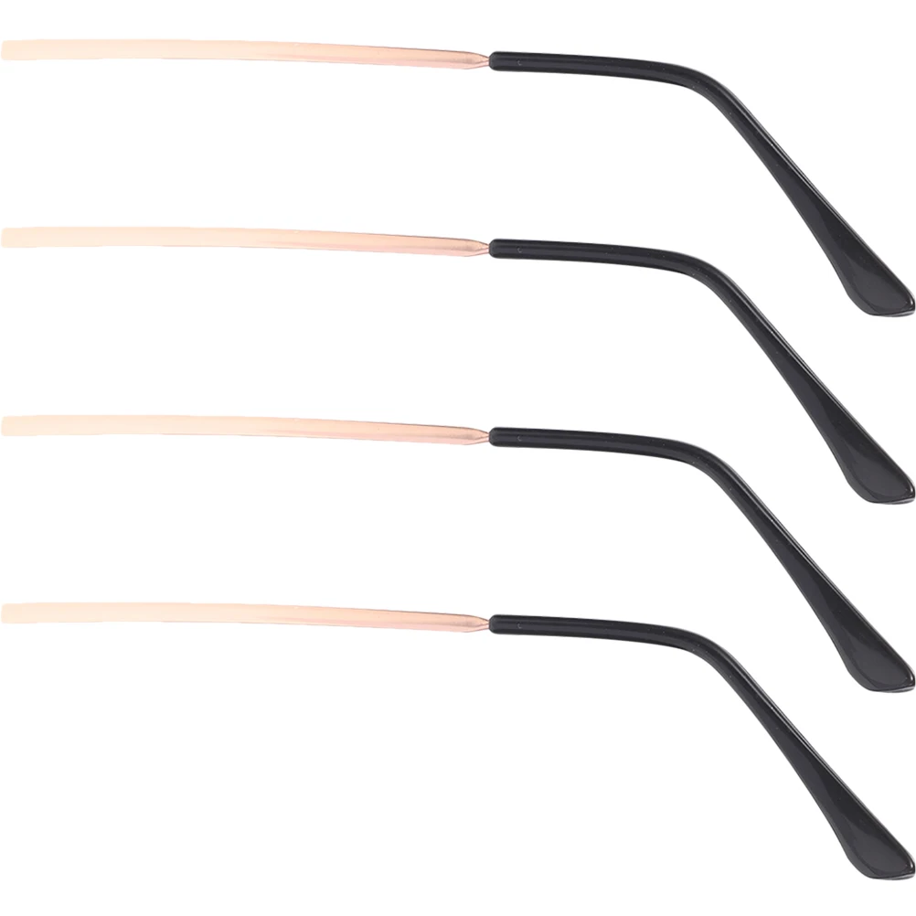 زوجان من قطع غيار معبد النظارات المعدنية، أرجل النظارات المتينة للنظارات الشمسية، تصميم أنيق غير قابل للانزلاق