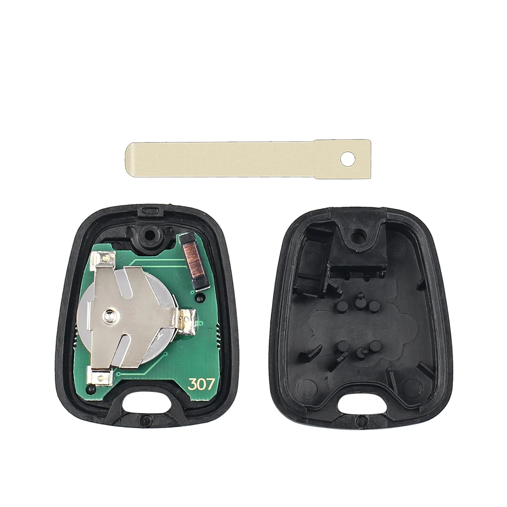 KEYYOU 433MHZ chiave a distanza per auto senza chiave 2 pulsanti per Peugeot 307 Citroen C1 C3 chiave per auto VA2 lama con Chip ID46 PCF7961 Shell