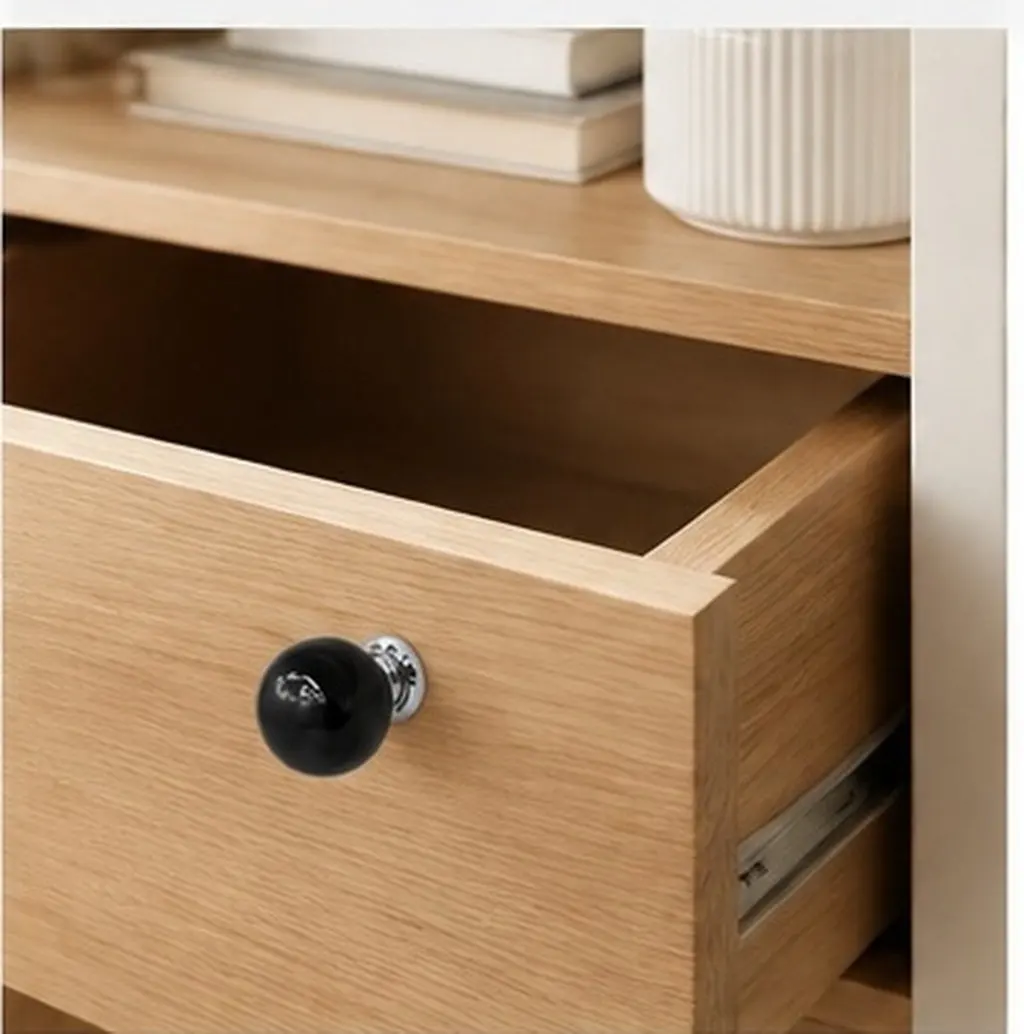 2Pcs Simple Delicate Round Ceramic Pull Knobs for Cupboard Drawer Bin Wardrobe Door Cabinet Upgrade Dull Kitchen New Life Old