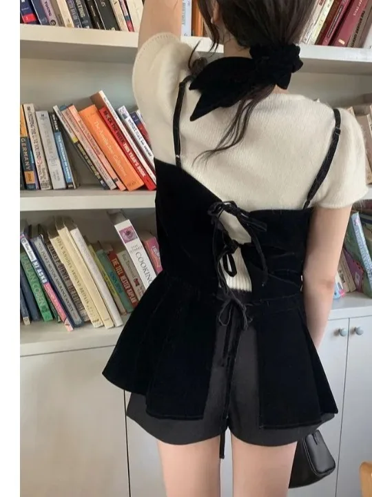 春 Dr レディース 韓国風 Sle Aラインスカート ネクタイデザイン Bla Dr ファッショナブルな都会通勤 ポリエステル生地