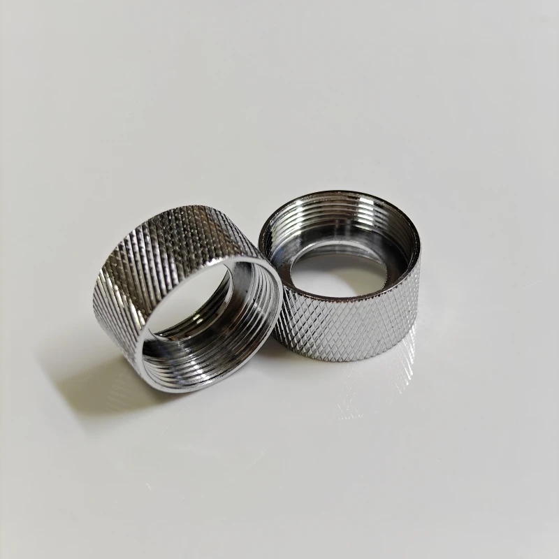 Brass Faucet Water Aerator Adapter – 28mm To 22mm NPT Thread (Male To Male), Chrome-Plated With Rubber Gaskets For Kitchen/Bathroom