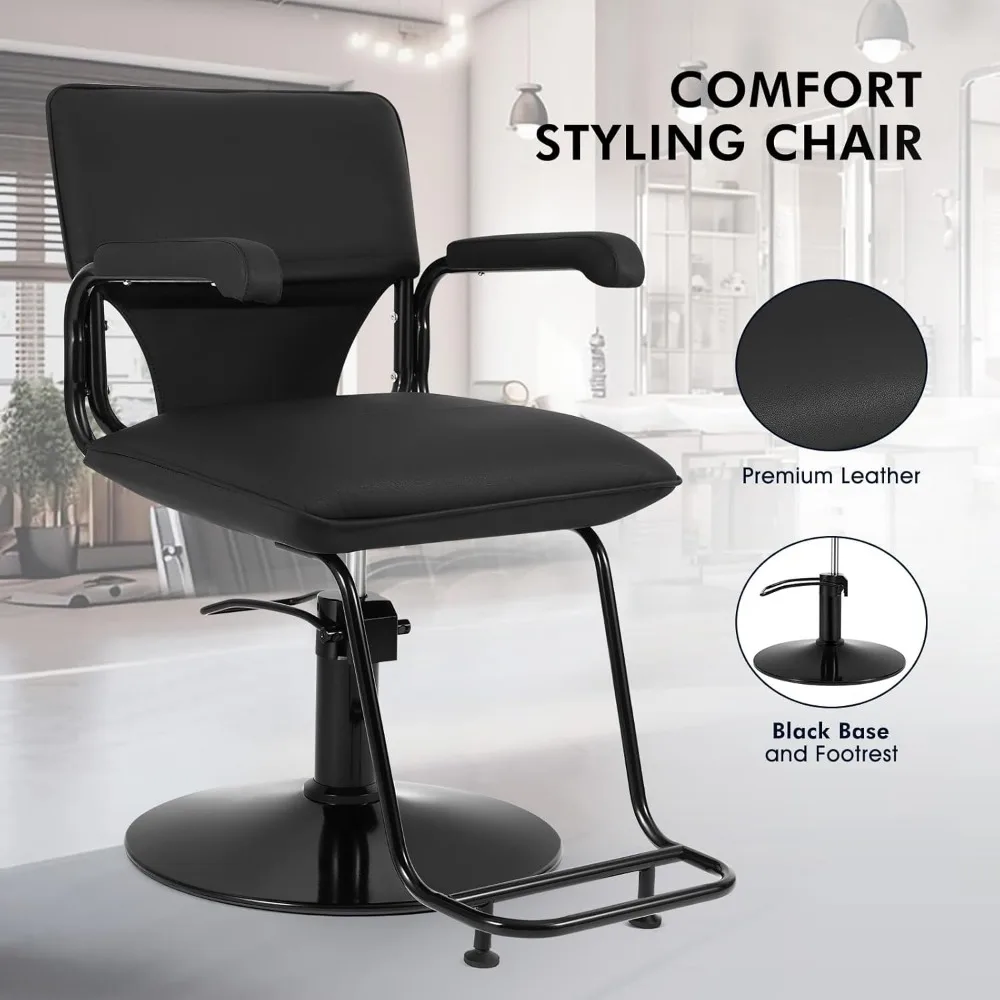 Hair Stylist Chairs Salon, Hydraulic Pump Salon Chair 360 Degree Swivel Barber Chair, Spa Beauty Equipment Hair Stylists