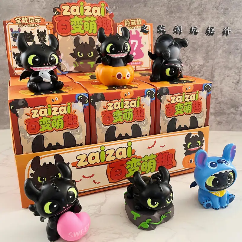 Toothless Blind Box Kawaii Cartoon Dragon Taming Master Peripheral Blind Box Q Edition Handmade Girlfriend Festival Gift