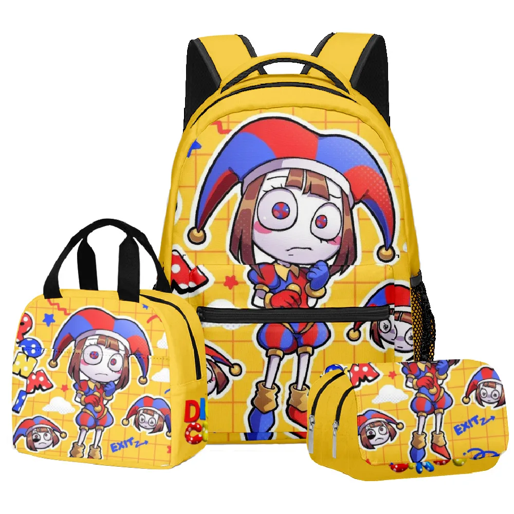 

Fashion Youthful The Amazing Digital Circus 3D Print 3pcs/Set Student Travel bags Laptop Daypack Backpack Lunch Bag Pencil Case