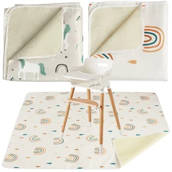 Baby Dining Chair Mat Non-Slip High Chair Food Catcher Waterproof Baby Splat Mat Portable Reusable Table Mat Baby Stuff for Home