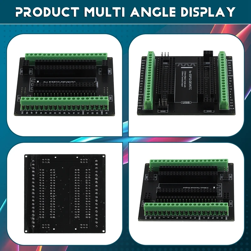 ESP32 Expanding Board Breakout Board For ESP-WROOM-32 ESP32-Devkitc GPIO 1 Into 3 38Pins ESP32 Module