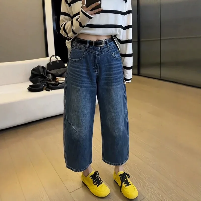 Women's Pants Loose Fit Straight Leg Women's Jeans Lightweight Summer New for Petite Tall Short Height 2