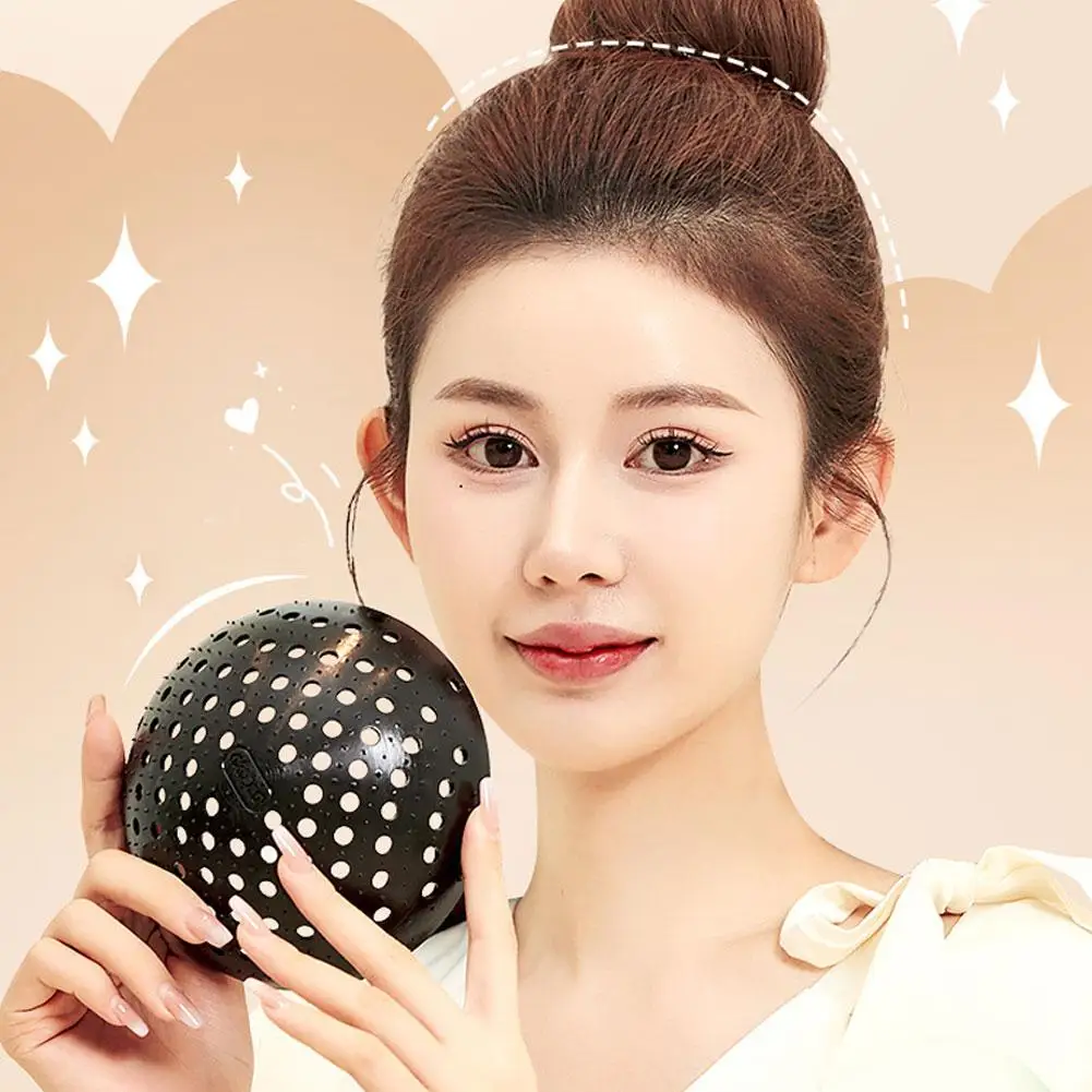 جمجمة بوميلو-جمجمة عالية ذيل حصان أسود مع وسادة ، شعر غير مرئي الظهر ، على شكل ، مسطحة ، الكرة المستديرة ، I3d0 ، 1