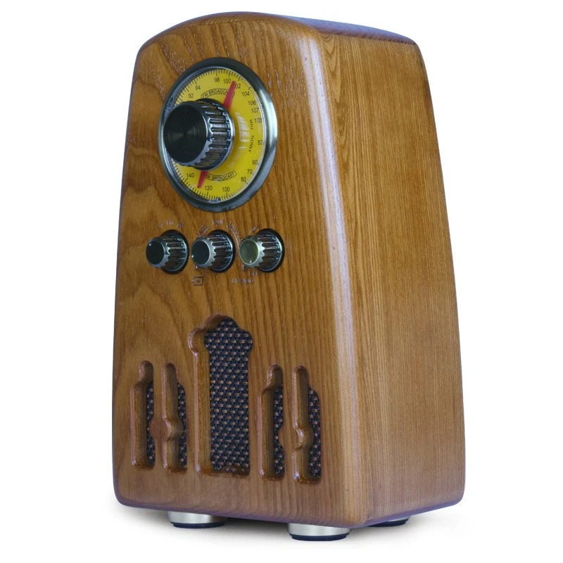 Vintage radio New retro nostalgic portable rechargeable elderly solid wood bluetooth audio player