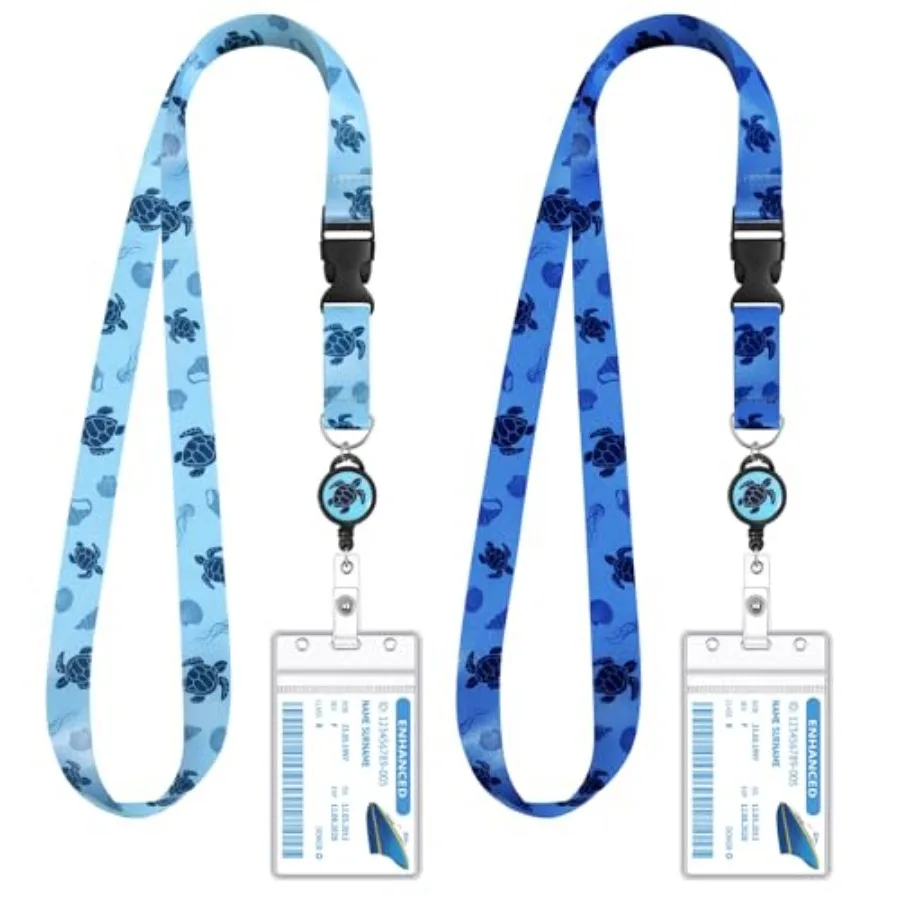 

2 Pieces Cruise Lanyard for Ship Cards Detachable Lanyards with Retractable Badge Reel Waterproof ID Badge Holders, 2026 Cruise
