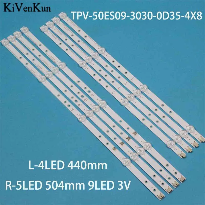 Kits TV Illumination Bands For Philips 50PUF7294/T3 50PUG6654/78 50PS69 Backlight Strips TPV-50ES09-3030-0D35-4X8 Planks Tapes