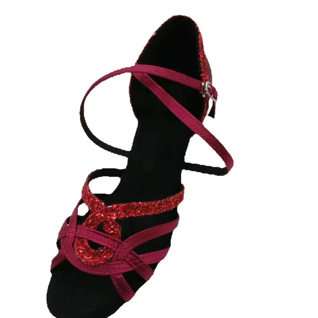 

Танцевальные туфли Evkoodance для женщин, красные атласные с блестками, классические туфли для латины, сальсы, бальных танцев, каблук 9 см, кроссовки для вечеринок и клубов