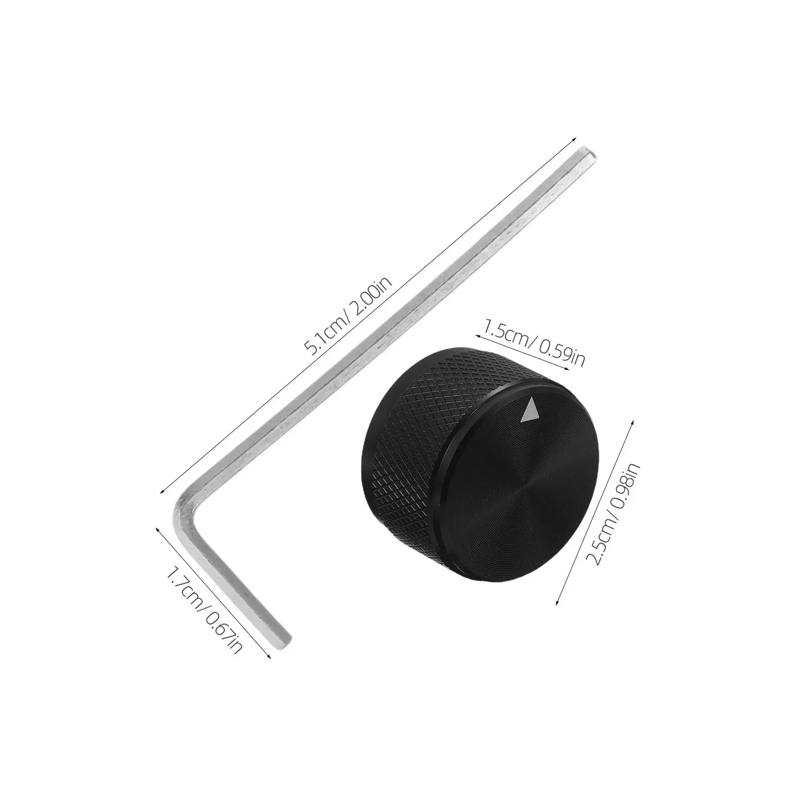 1Set Potentiometer Knobs Metal Rotary Volume Tone Control 6Mm Diameter Bass Guitar Amplifier Audio Control Black