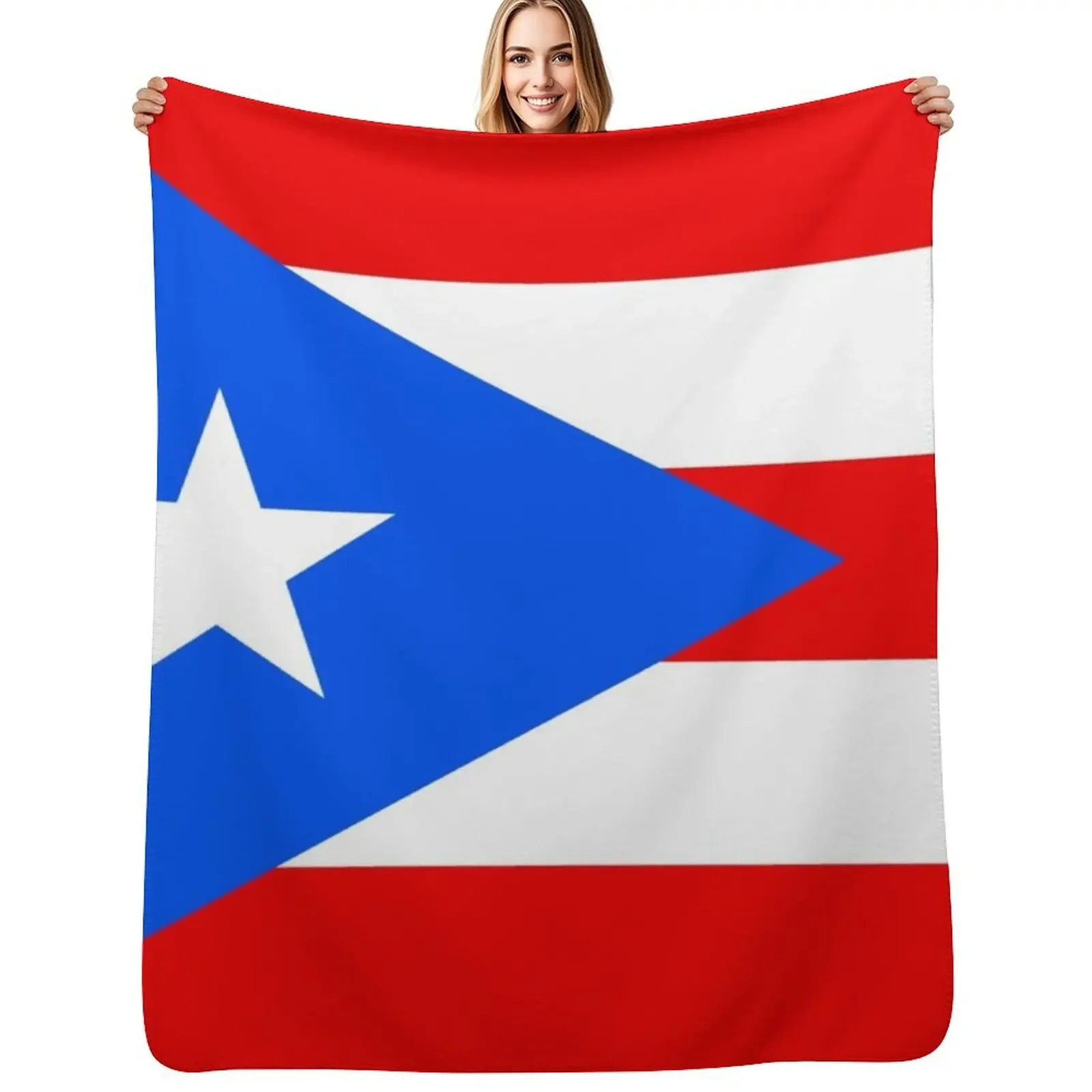 

Flag of Puerto Rico Throw Blanket Baby funny gift christmas gifts decorative Blanket