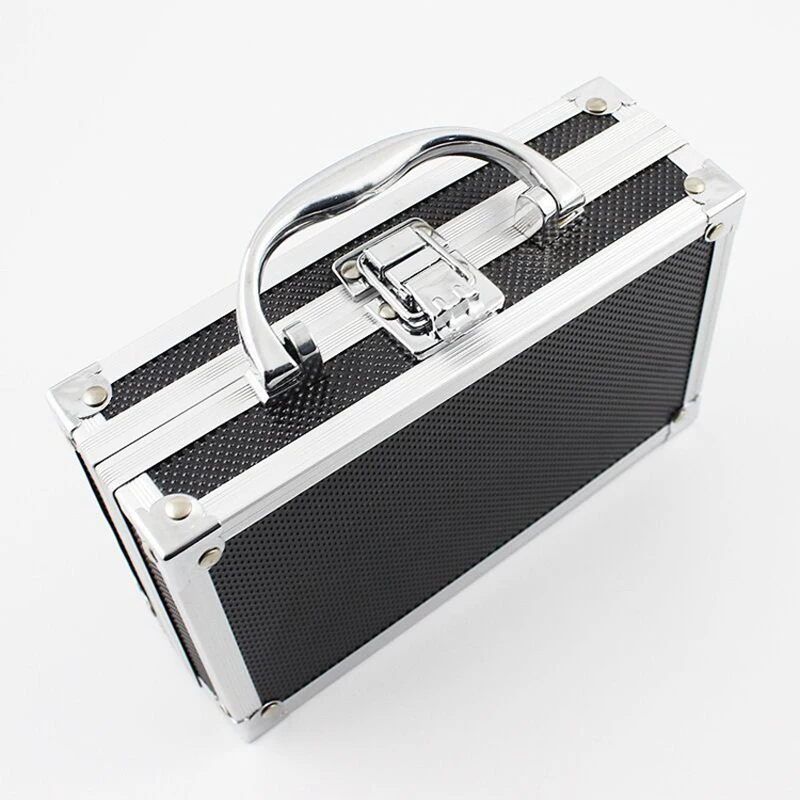 

Portable Aluminum Alloy Toolbox File Storage Box Tool Instrument Case Outdoor Collection Gift Box