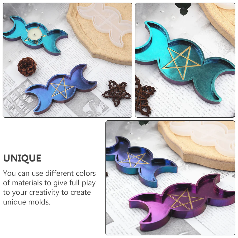 

1Pcs Moon Shape DIY Mold Easy Clean Ornaments Silicone Molds Creative Gift Adornment Mold DIY Crafts Set Silicone Molds