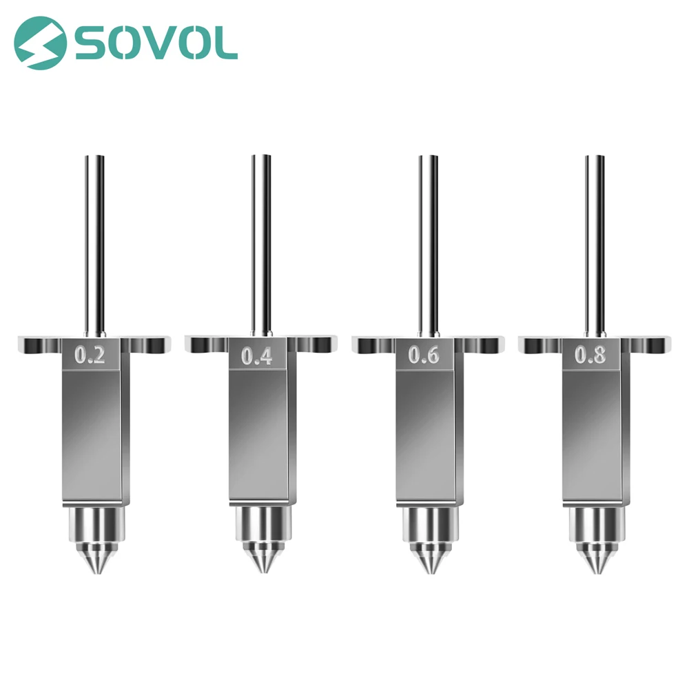 Zestawy dysz metalowych Sovol SV08 0,2/0,4/0,6/0,8 mm do SV08/T300