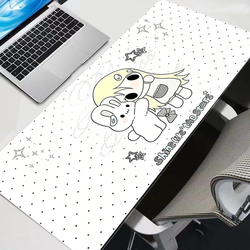 Office Mouse Pad Gamer High-quality natural rubber Computer Desk Mat Laptop Gaming Accessories Cute cartoon Extended Mousepad
