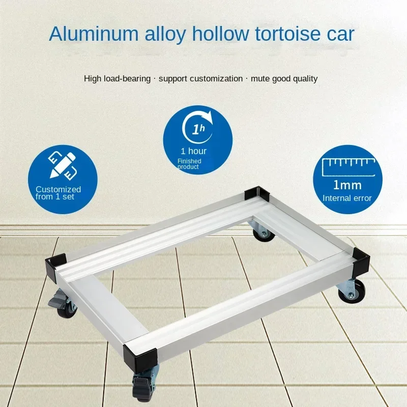 Carrello a piattaforma in lega di alluminio carrello per auto tartaruga carrello per casse Non ermetico ripiano Mobile a quattro ruote per camion di celle frigorifere