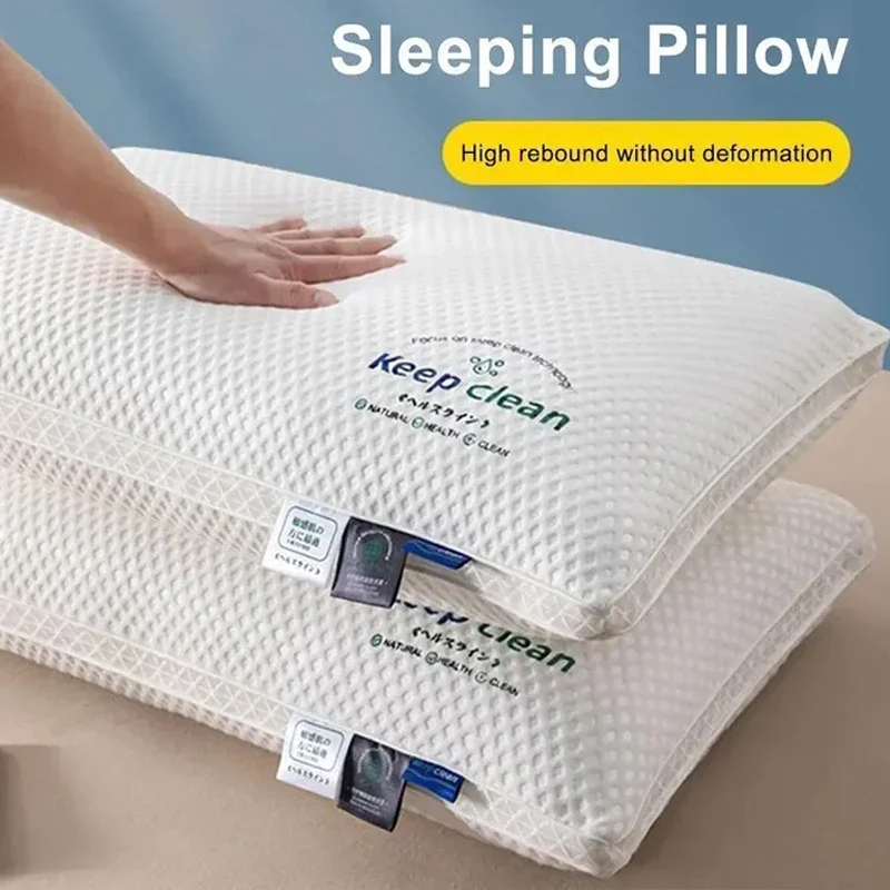 

3D Neck Pillow with High Elasticity and Non Collapse, Soft Neck Protection, Single Person Sleeping Pillow Hotel Home Bedding 1PC