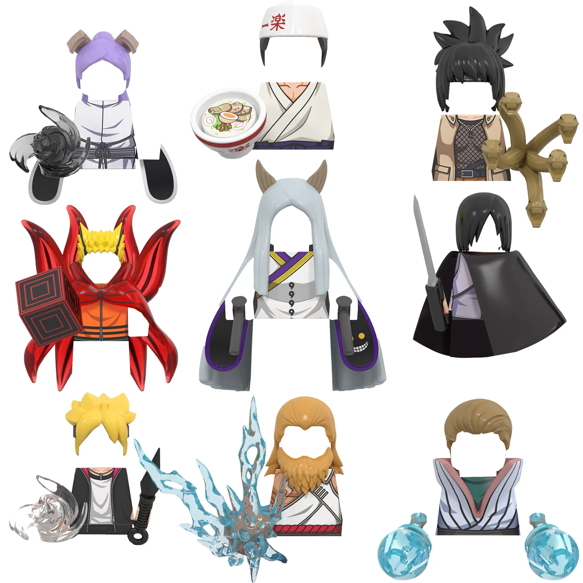 WM Blocks WM6152 WM6153 WM6154 Building Blocks Japan Anime Figures Dolls Toys For Boys WM2459