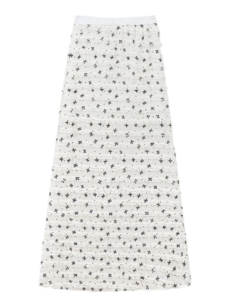 Lange Röcke Frauen Koreanischen Stil Frühling Herbst Süße Mädchen Trendy Chic Alle-spiel Harajuku Urlaub Faldas Mujer Casual Einfache nette