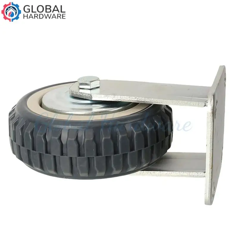 6-Inch Gray Bee Fire Fixed Wheel: Wear-Resistant Load-Bearing Wheel Specialized for Dining Cars