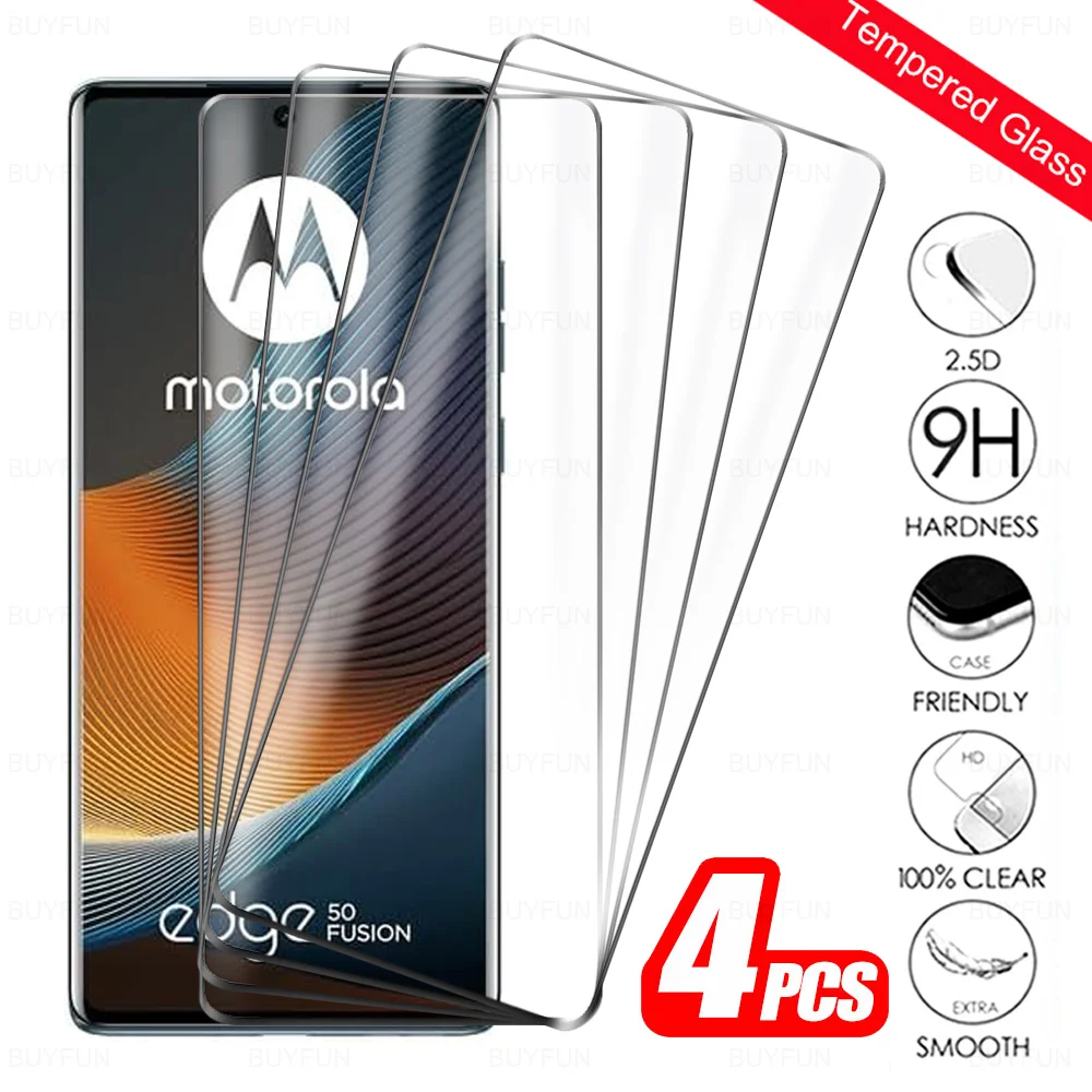 3/4Pcs Curved Glass For Motorola Edge 50 Fusion 40 Neo Tempered Glass Screen Protector Moto G85 Edge40 2023 Edge50 Pro Ultra 5G