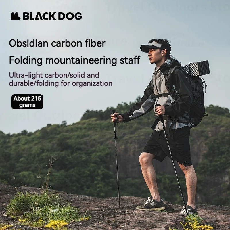 

Naturehike BLACKDOG Carbon Fiber Stick Ultralight 135cm Hiking Walking Stick Length Adjustable Climbing Accessories Alpenstock
