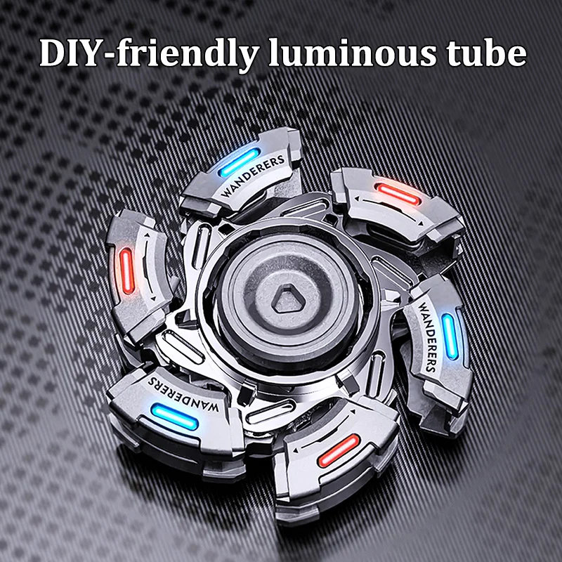 원더러 메탈 오픈 아머 피젯 스피너 장난감 EDC 손가락 슬라이더 ADHD 불안 완화 도구 성인 스트레스 완화 릴렉스 장난감