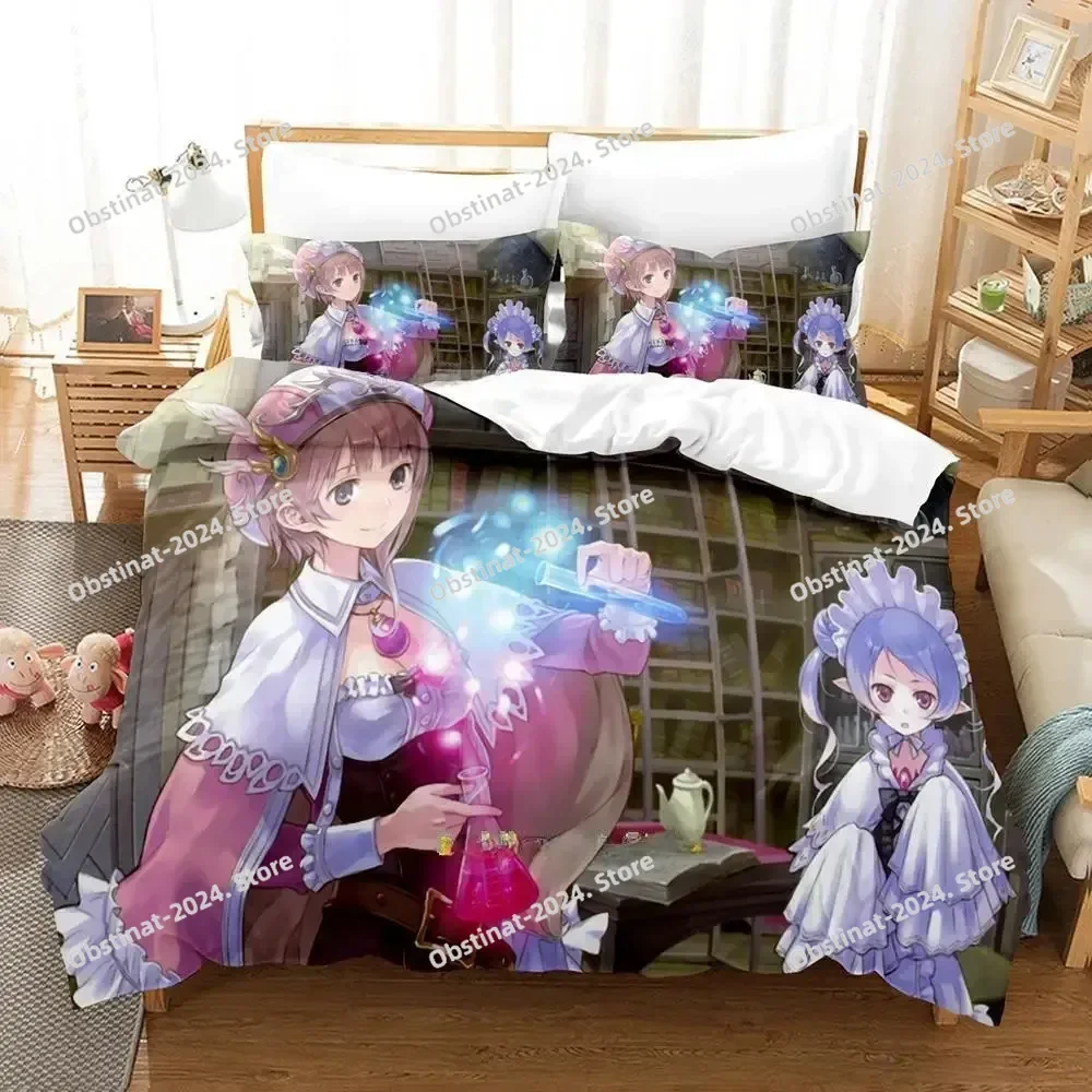 

Atelier Totori The Adventurer of Arland Bedding Set Print With Pillowcase Duvet Cover Soft Single Double Queen Super King Size